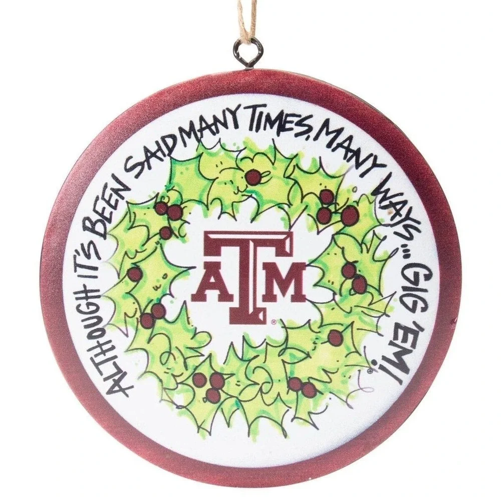 Magnolia Lane‎ Texas A&M Aggies Metal Christmas Tree Ornament - 4.5